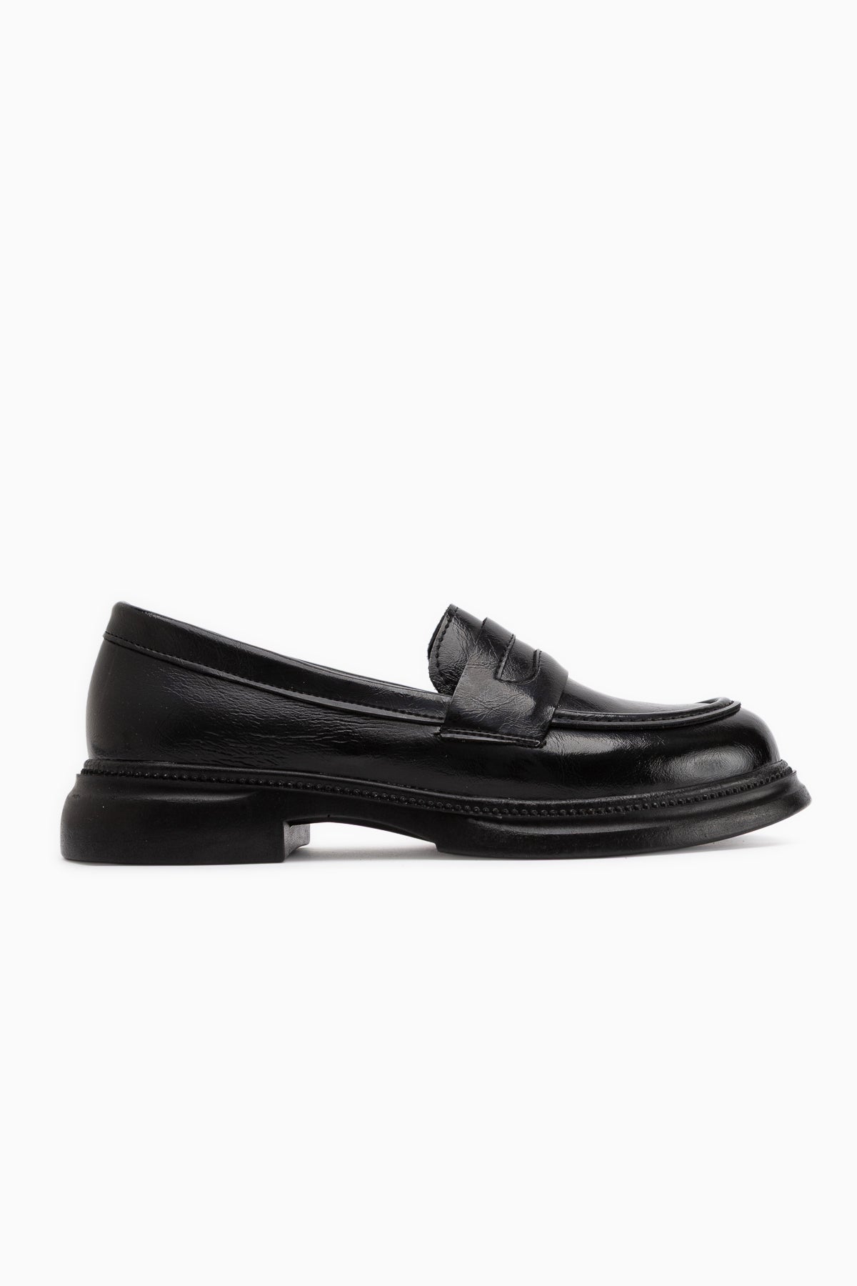 Sienna Schwarze Loafer Damen Alltagsschuhe