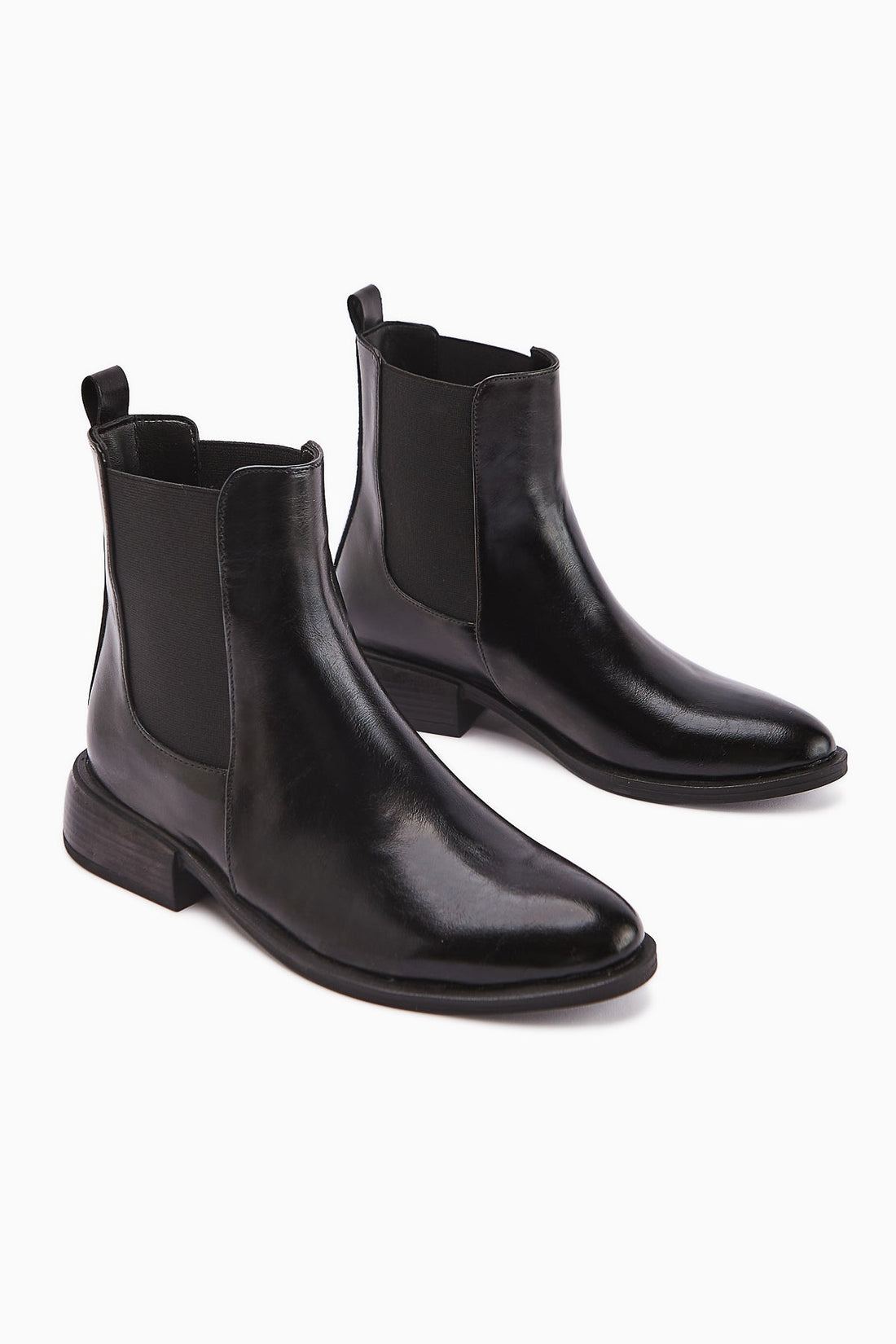 Juta Black Elastic Pull-On Women's Boots
