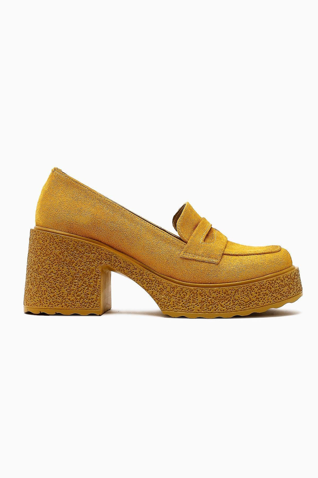 Boi Mustard Suede Platform Casual Women's Shoes