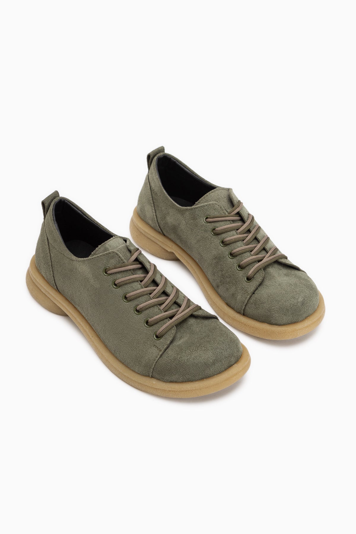 Estella Grüne Wildleder Schnürschuhe Damen