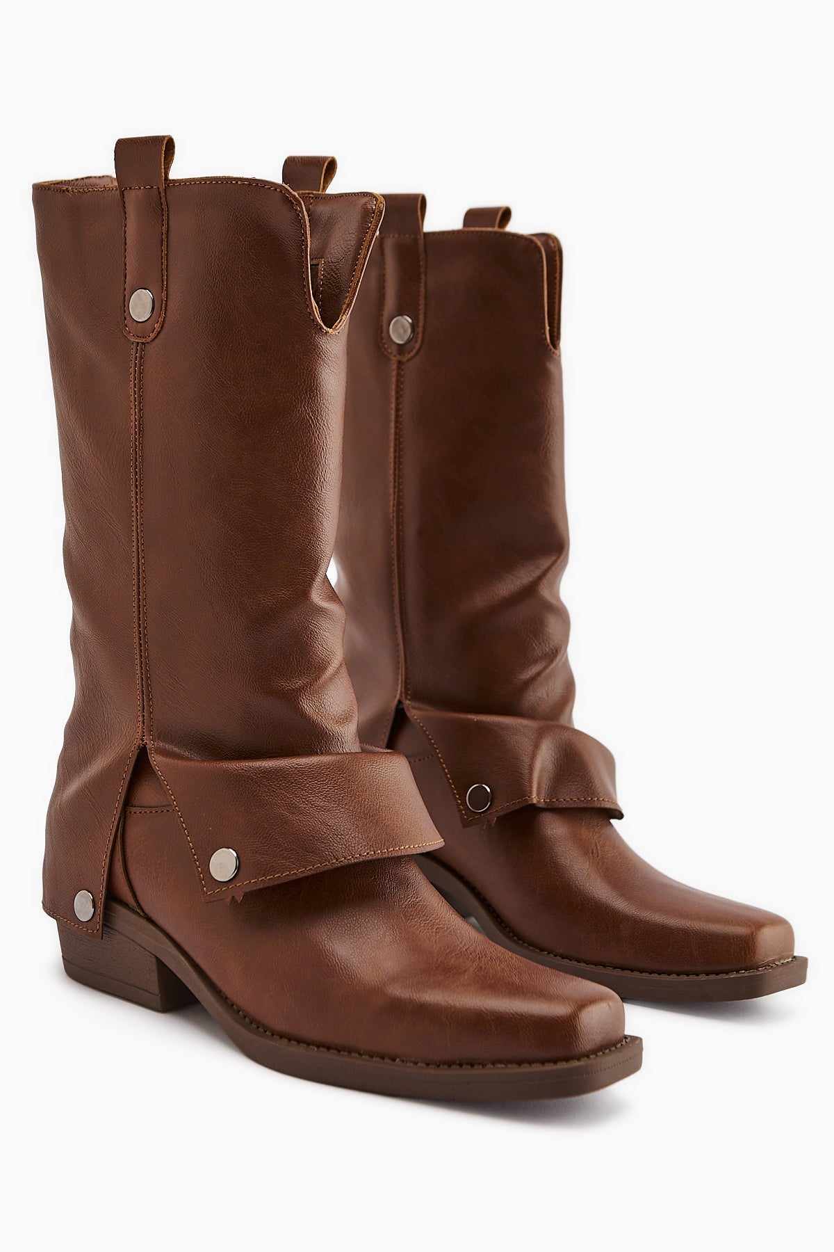 Fadia Taba Square Toe Pleated Women's Boot