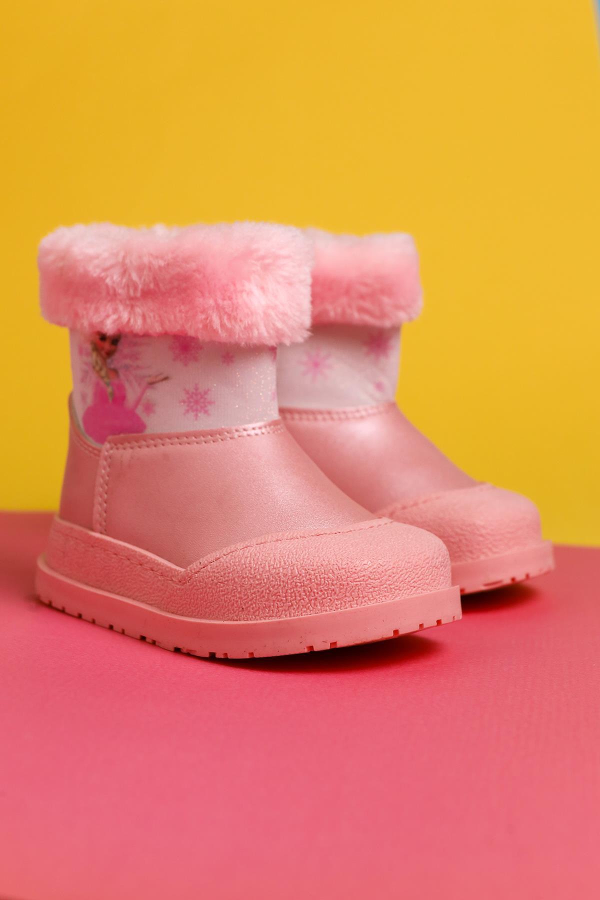 Elea Powder Cartoon Character Printed Furry Baby Boots