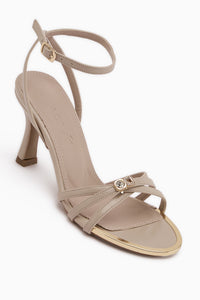 Jessy Beige Schnalle Damen Absatzschuhe