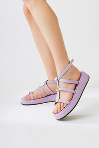 Thurza Lila Dicke Sohle Damen Sandale