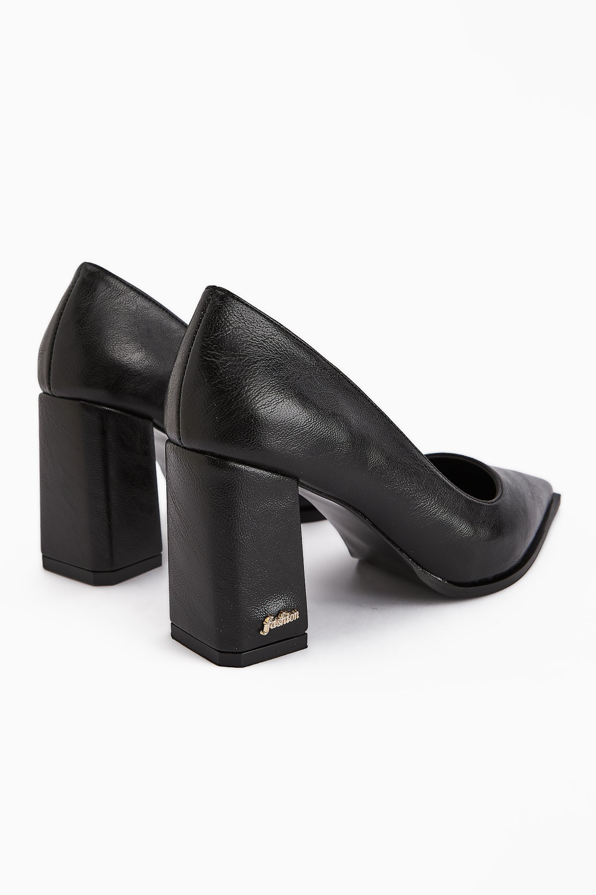 Lucy Black Chunky Heel Women's Stiletto