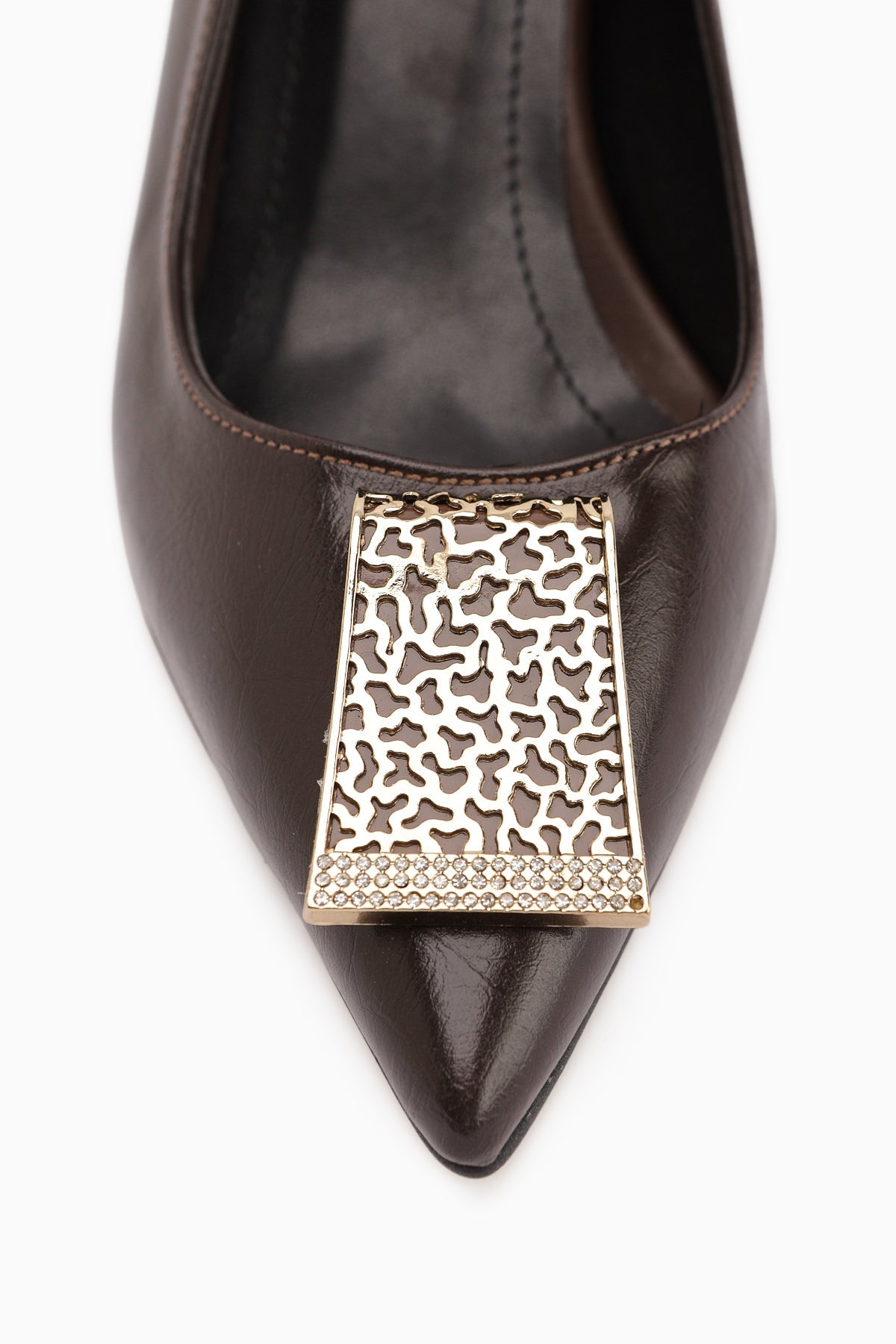 Lian Brown Buckled Stiletto Heels