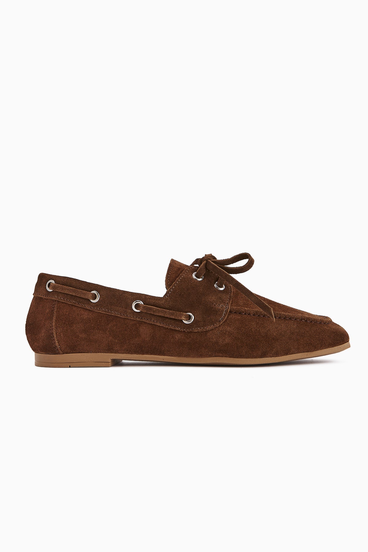 Arian Genuine Coffee Suede Leather Lace-Up Moccasin Daily Loafer