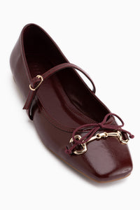 Andela Burgundy Single Strap Women’s Ballet Flats