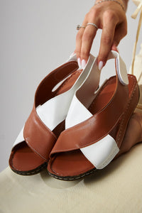 Margit Damen Taba Criss-Cross Komfort Sandalen