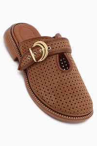 Elona Tan Buckled Women’s Slippers