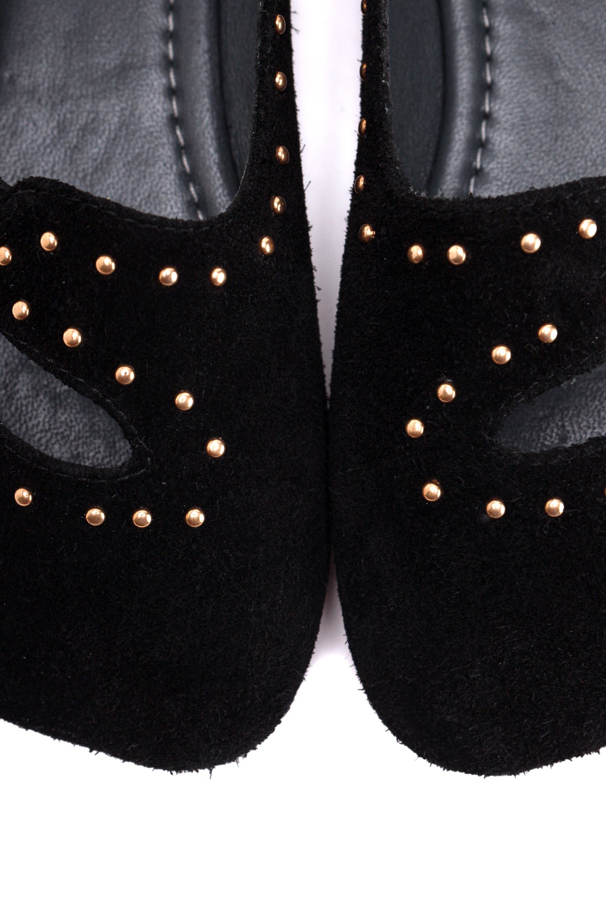 Nella Echtes Leder Schwarz Schnalle Quadrat Zehen Damen Ballerinas