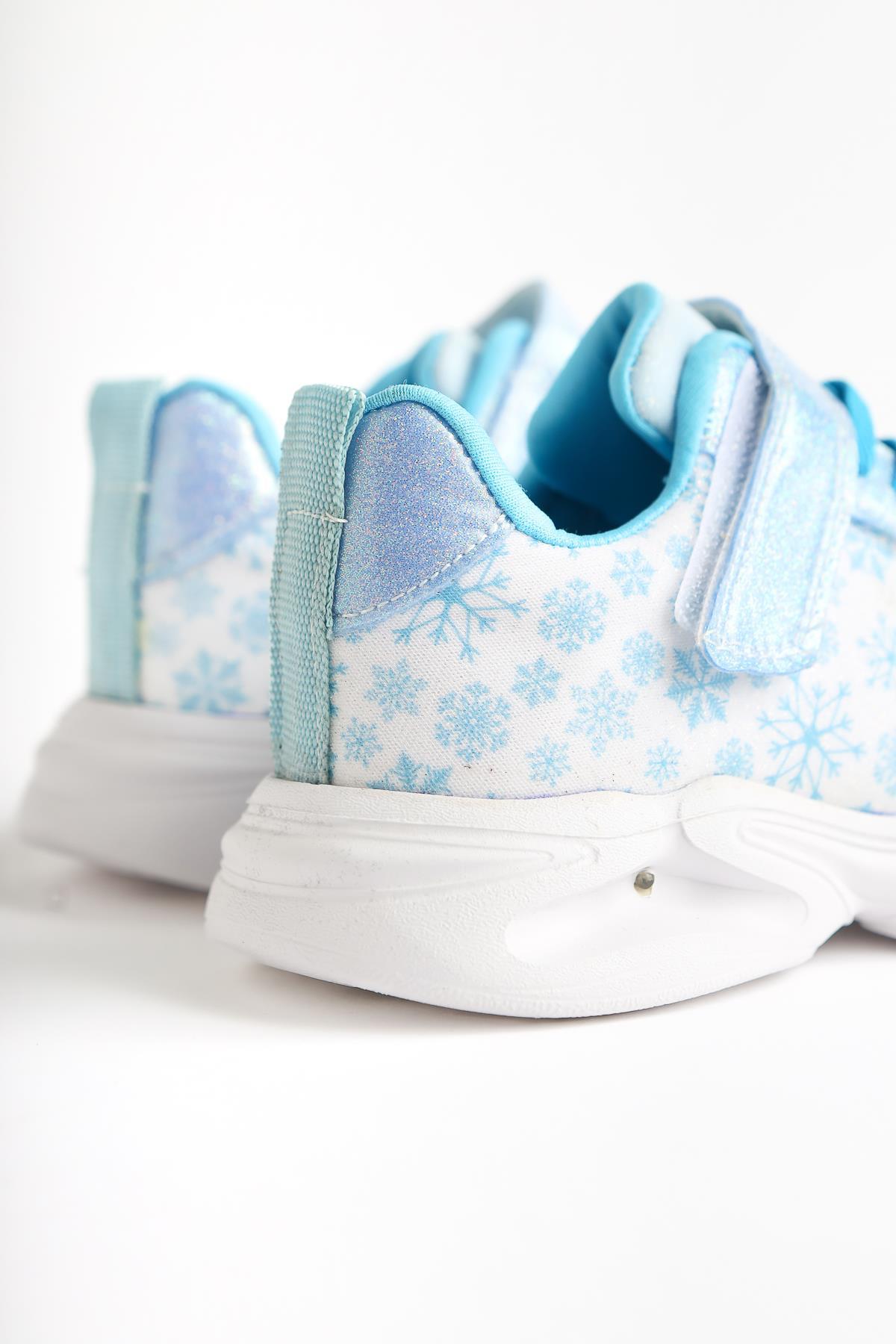 Janne Blaues Schnee-Thema Leuchtendes Kinder Sportschuh