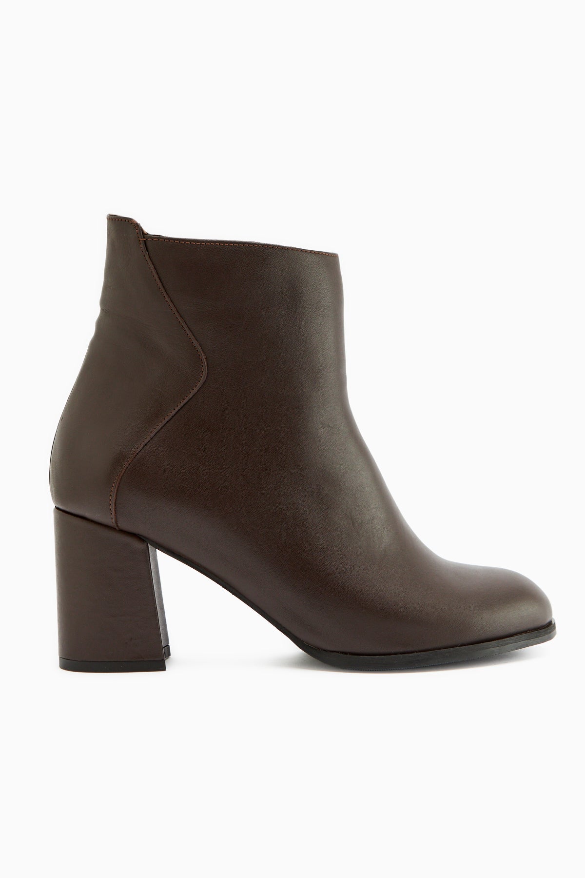 Eliza – Braun Echtleder Stiefelette mit Absatz (Damen)