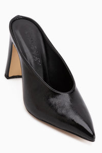 Betti Black Closed Toe Pointed Women’s Heeled Slippers