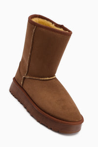 Lena-Birgitta Tan Wildleder Futter Damen Stiefel