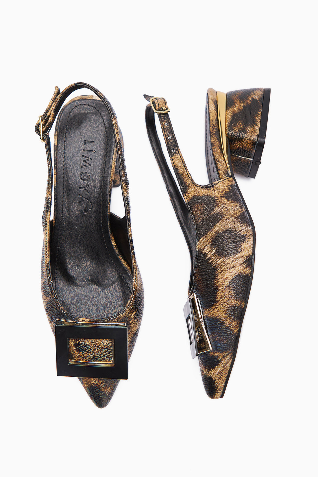 Tiana Leopardenmuster Schnalle Absatz Damen Schuhe