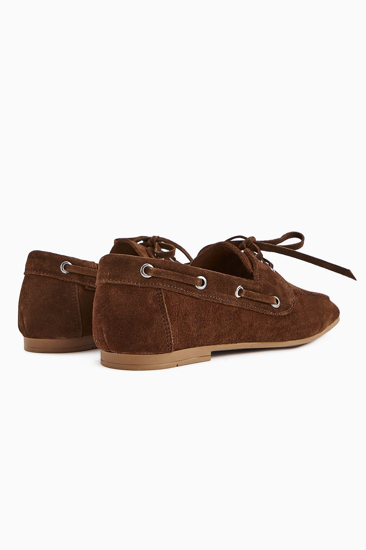 Arian Genuine Coffee Suede Leather Lace-Up Moccasin Daily Loafer
