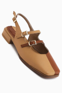 Genuine Leather Winny Tan Double Strap Women’s Sandal