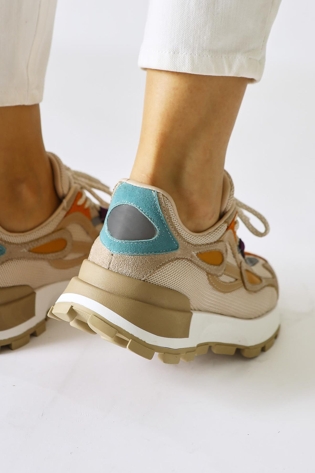 Bisera Nud Knitwear-Suede Sneakers