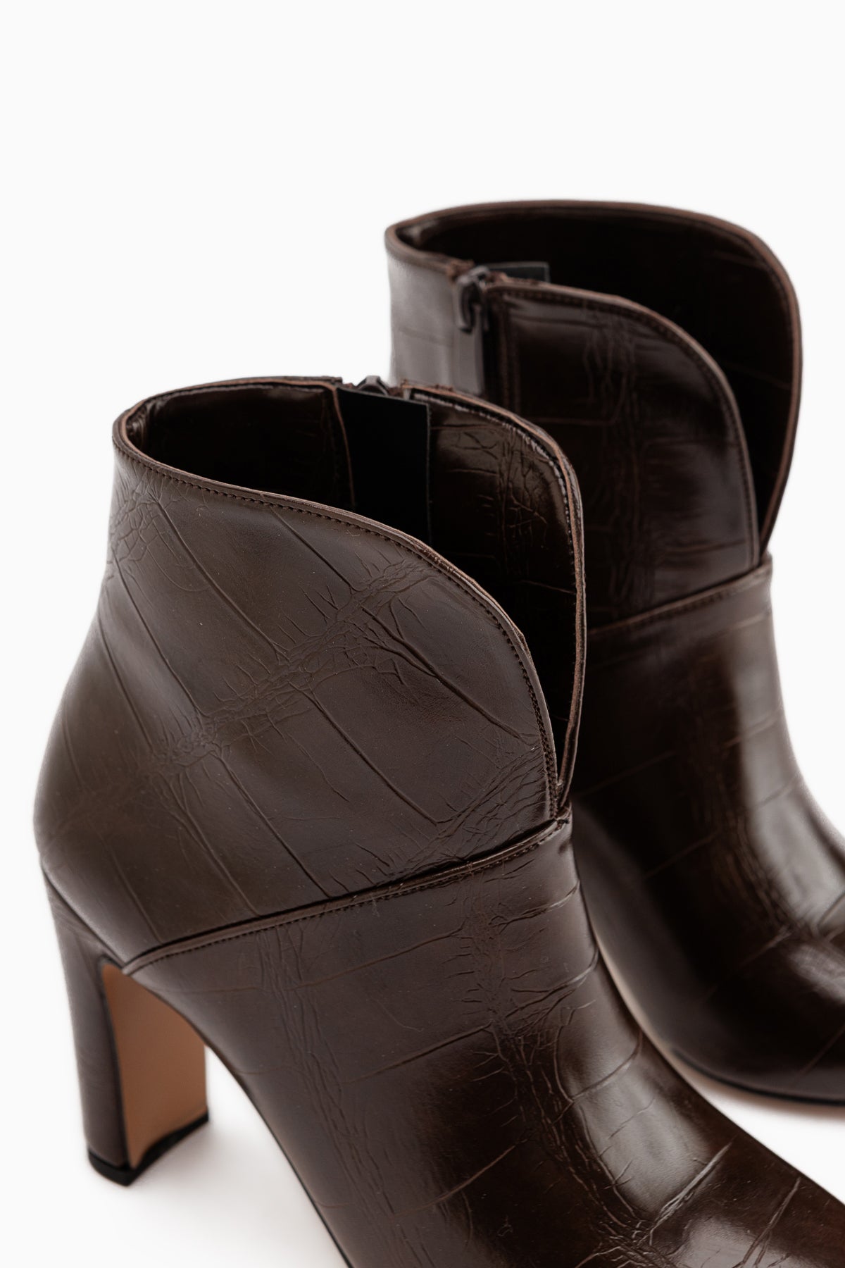 Janis Brown Crocodile Heeled Women’s Boots