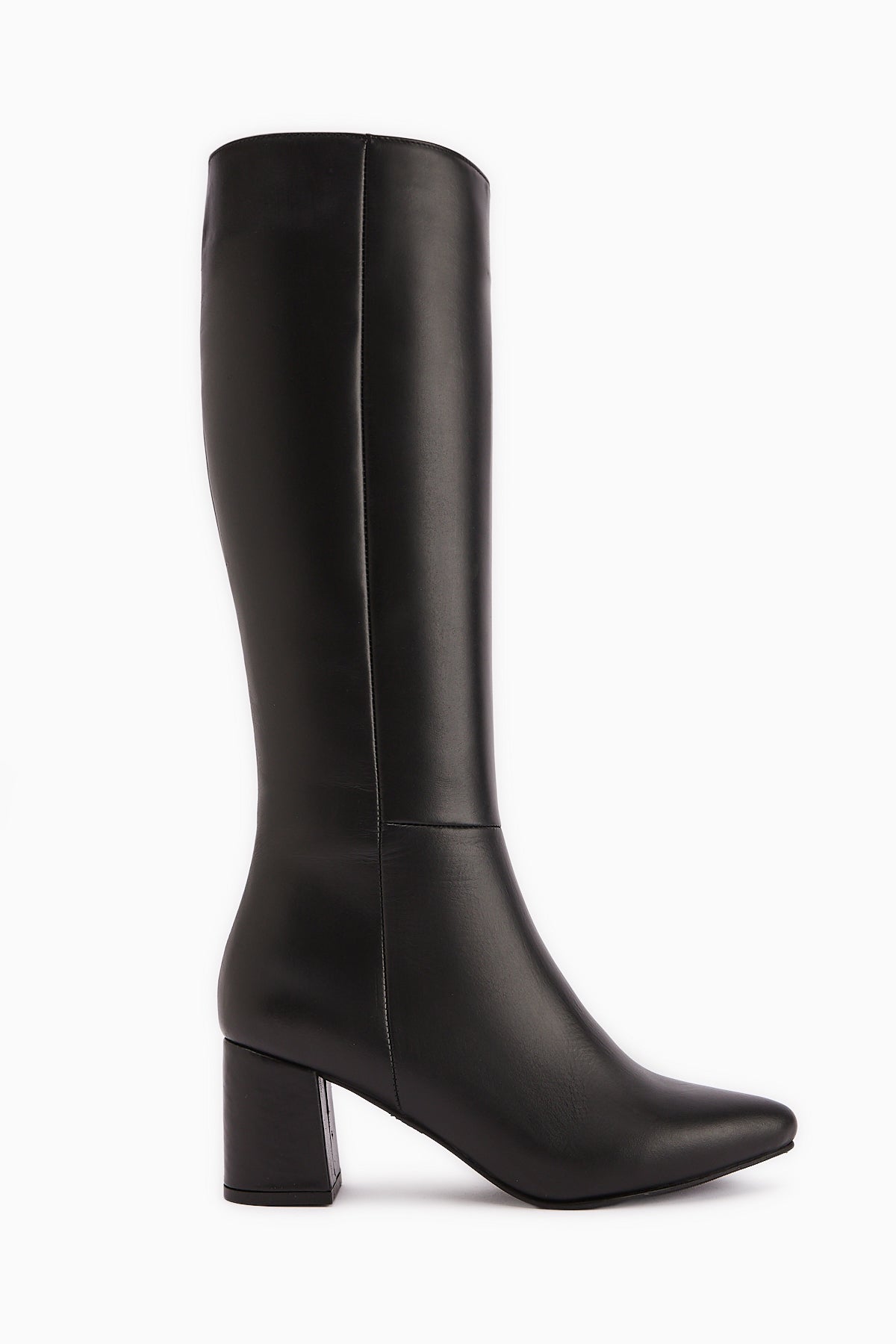 Velma Genuine Leather Black Heeled Women's Boot