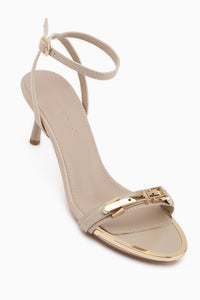 Kasia Beige Schnalle Damen Absatzschuhe