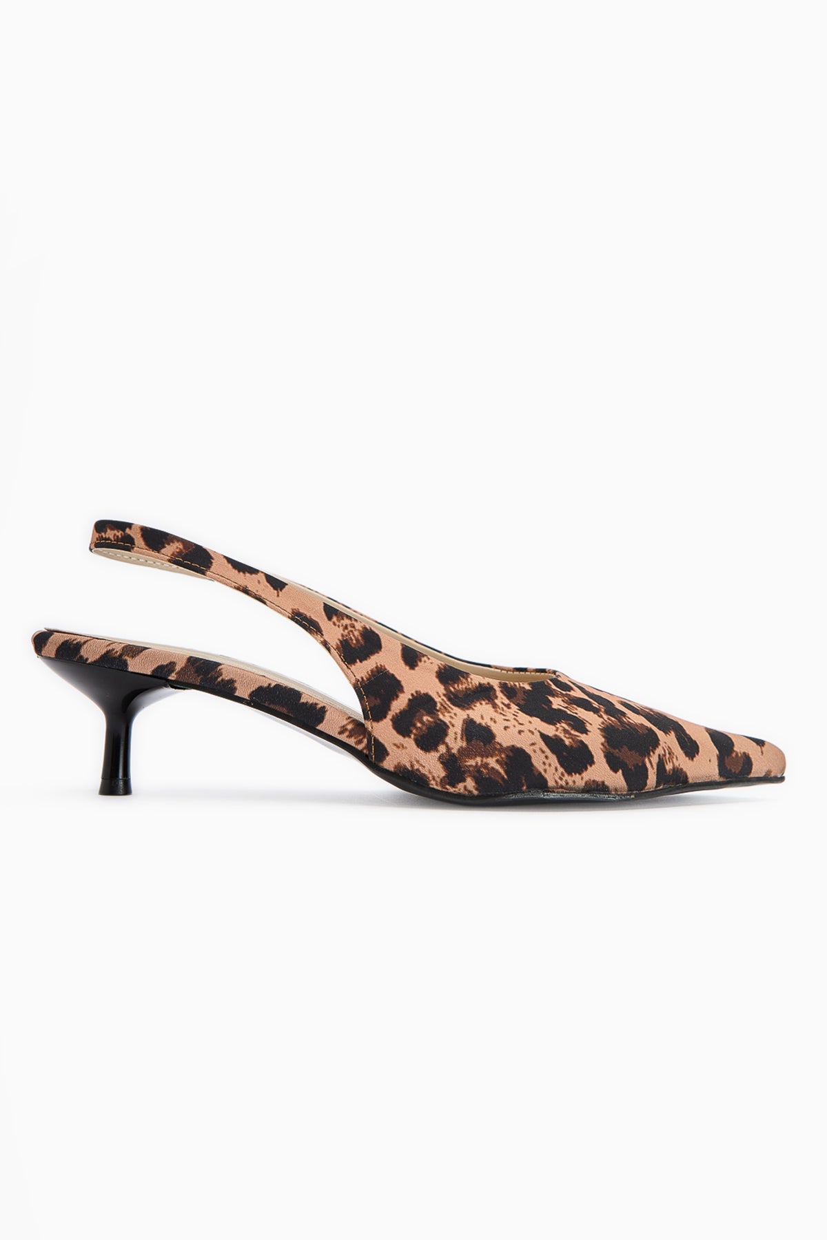 Sanni Leoparddruck Spitz Zehen Damen Absatz Sandale