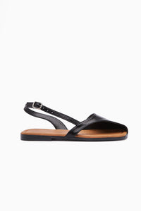 Agnez Schwarze Gurt Detail Damen Sandale