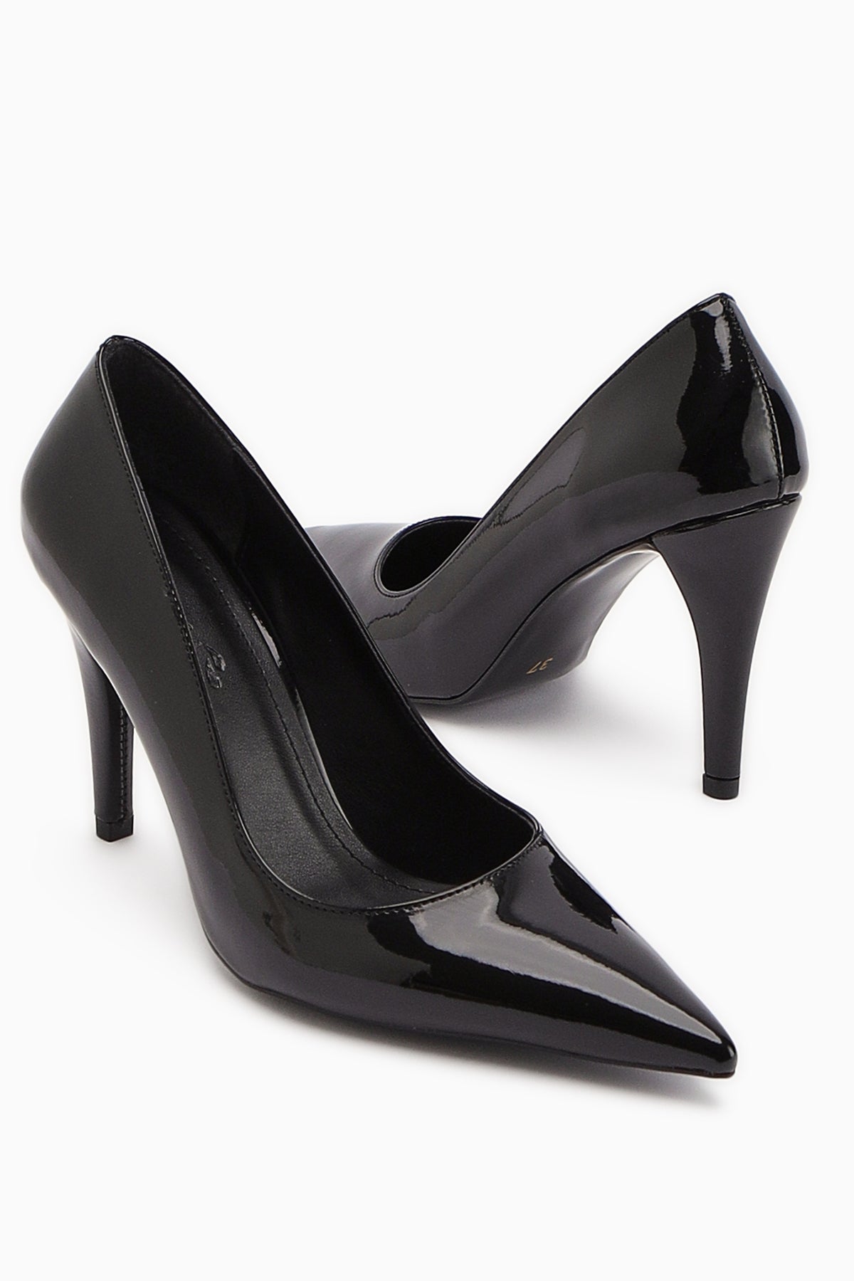 Nancy Women's Black Patent Leather Stiletto Heels