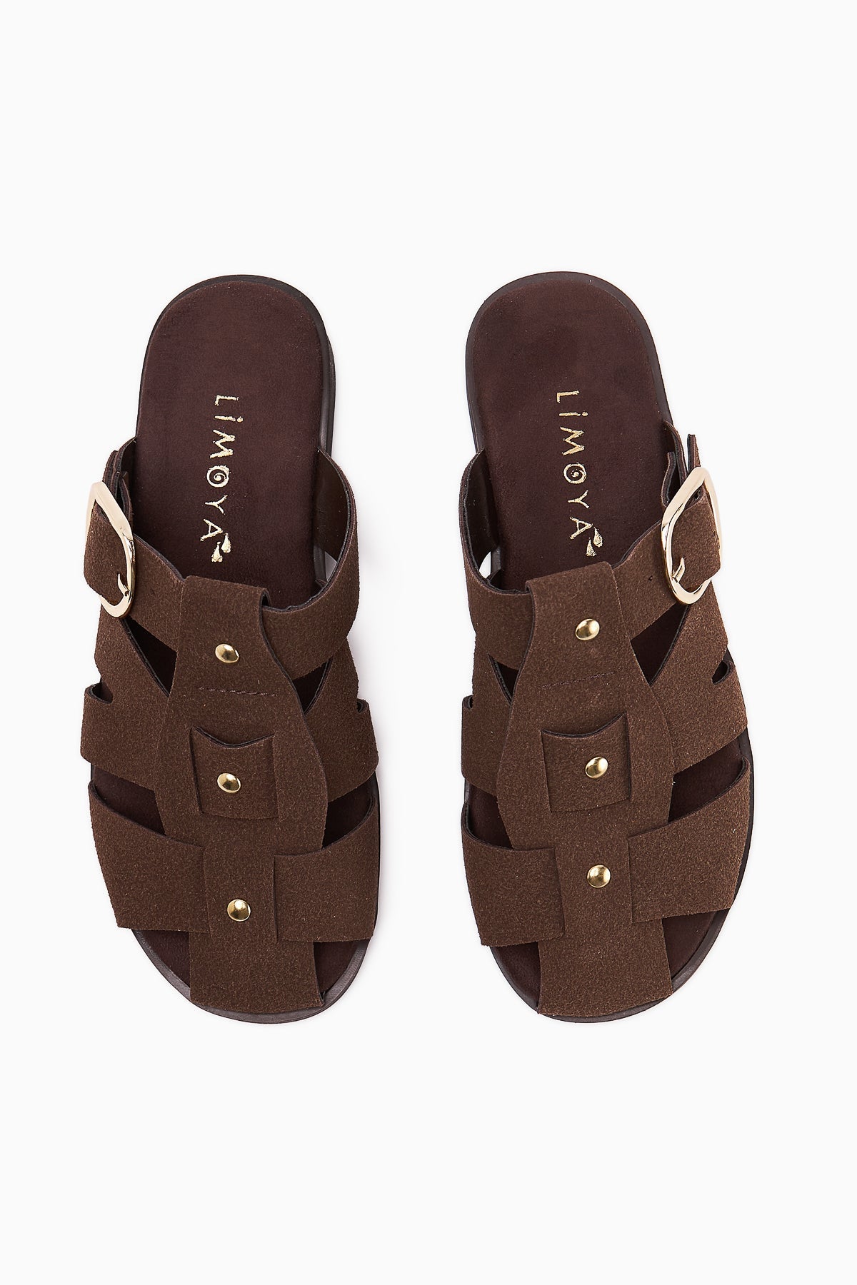 Hima Coffee Comfort Buckled Women's Slippers