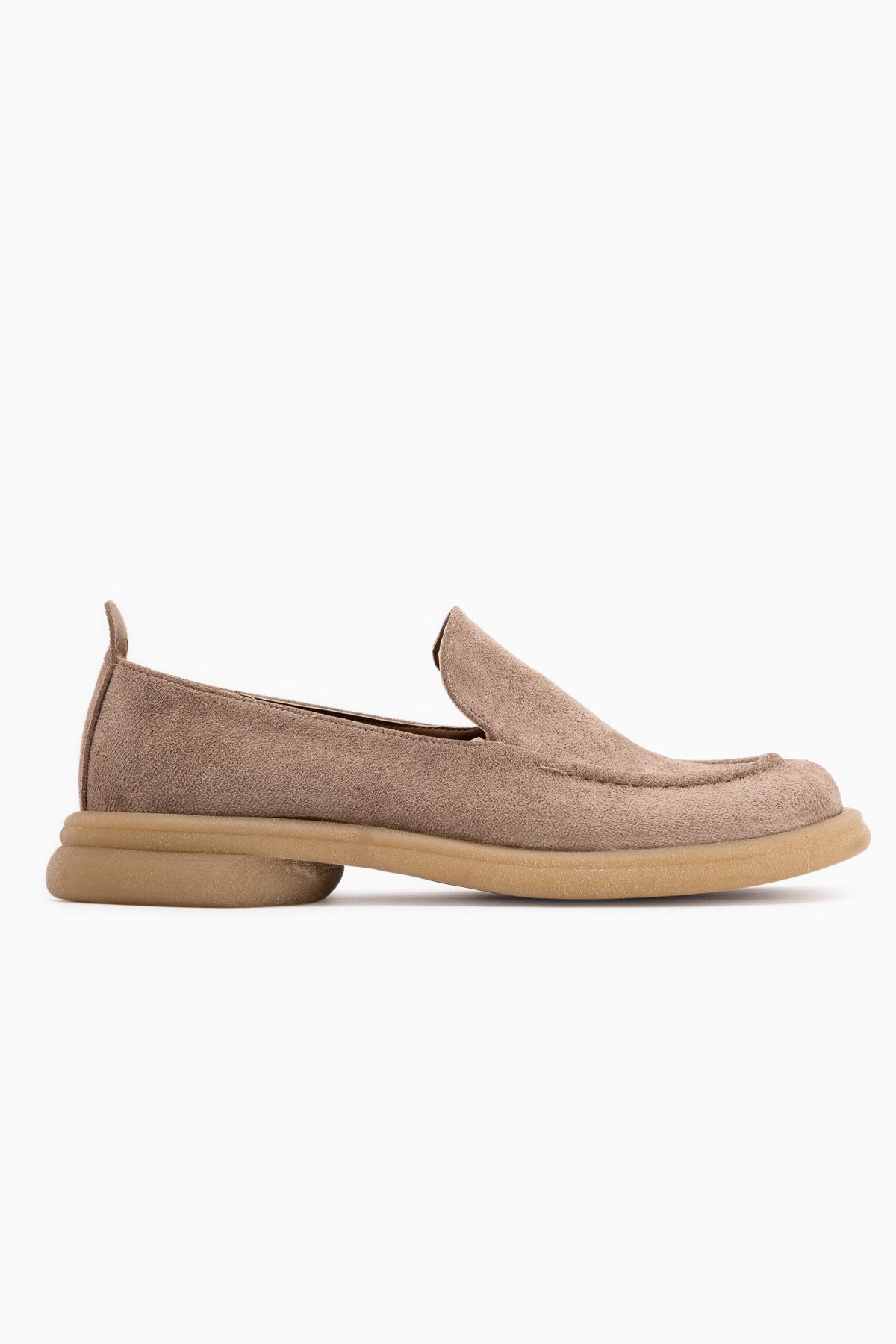 Greta Grau Wildleder Dicke Sohle Damen Loafer