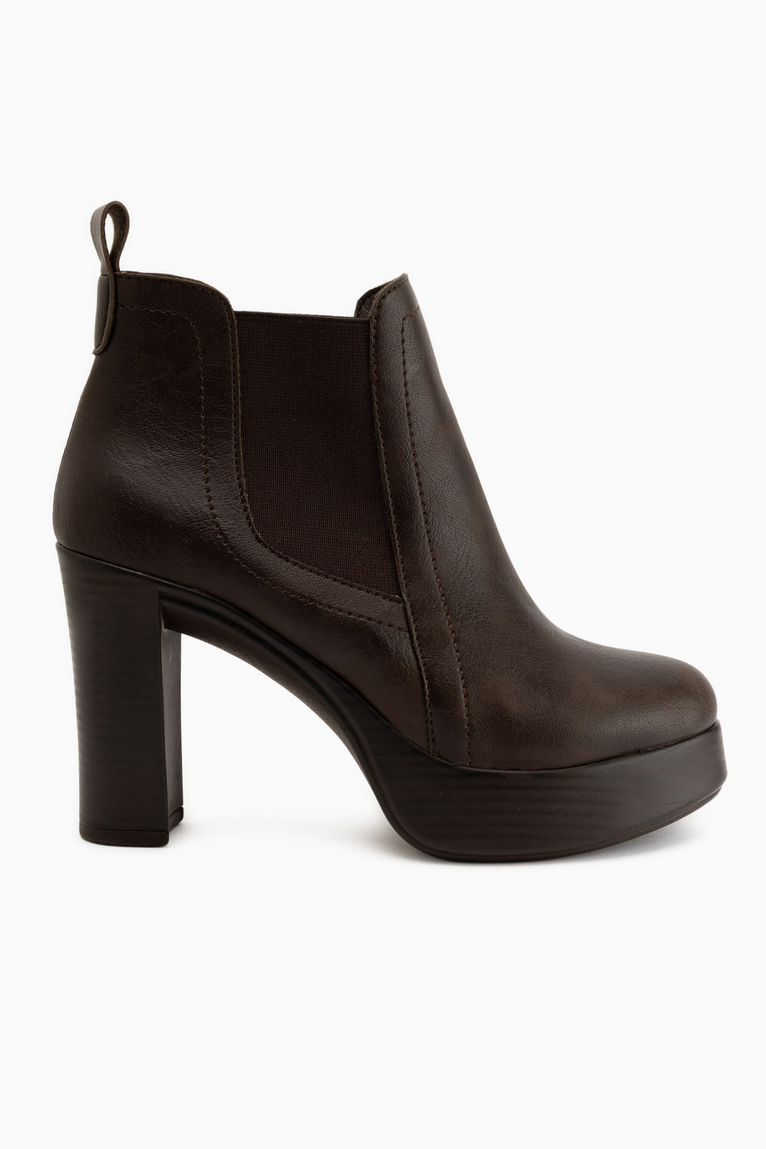 Mersa Braun Plattform Absatz Damen Stiefel