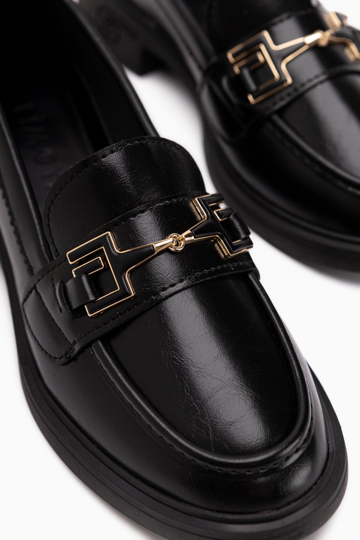 Clarie Black Buckled Women’s Loafer Daily Shoes
