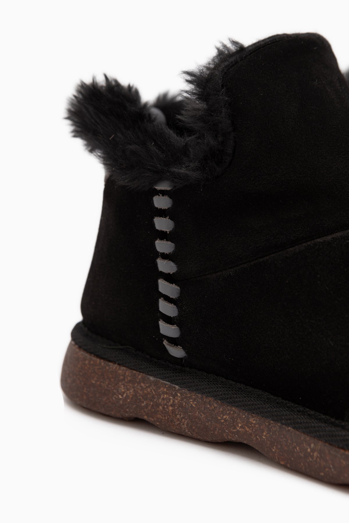 Lorrie Genuine Leather Black Suede Fur Women’s Short Boots