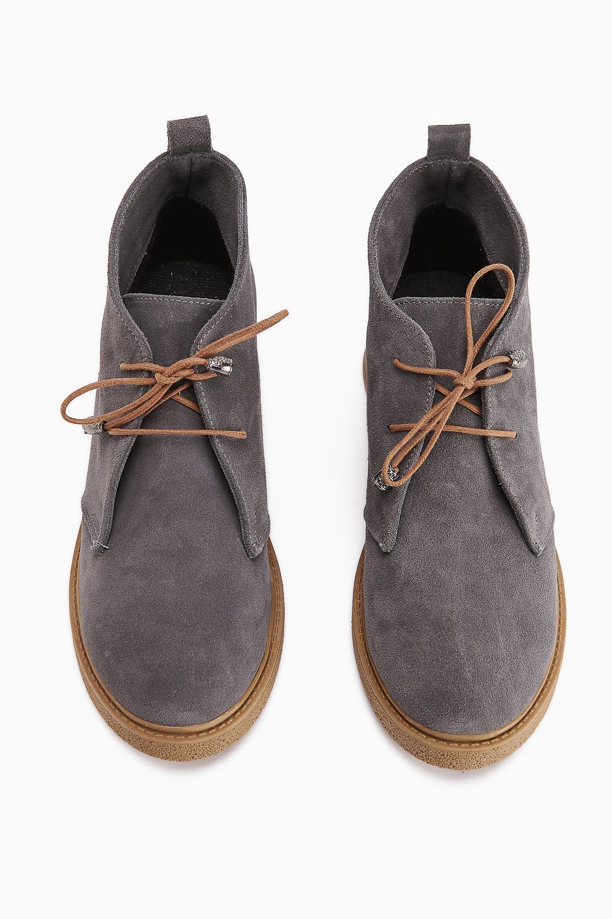 Henna Genuine Leather Anthracite Suede Lace-Up Women's Boot