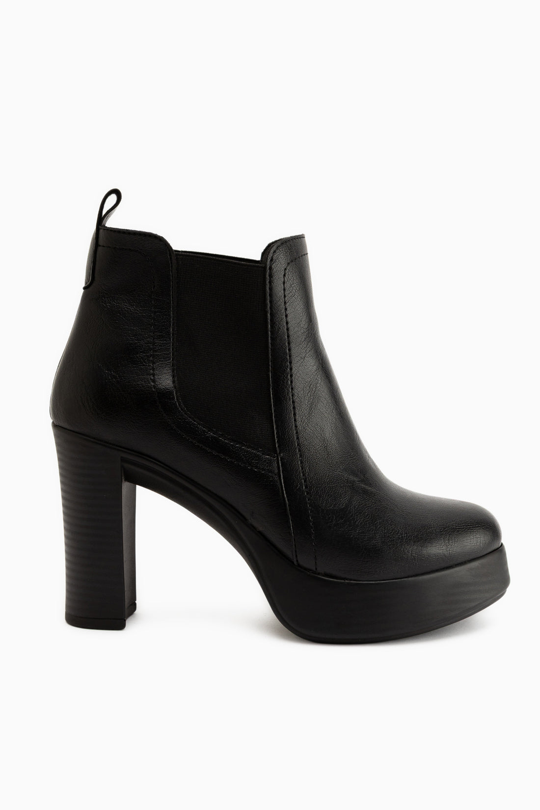 Mersa Schwarze Plattform Absatz Damen Stiefel