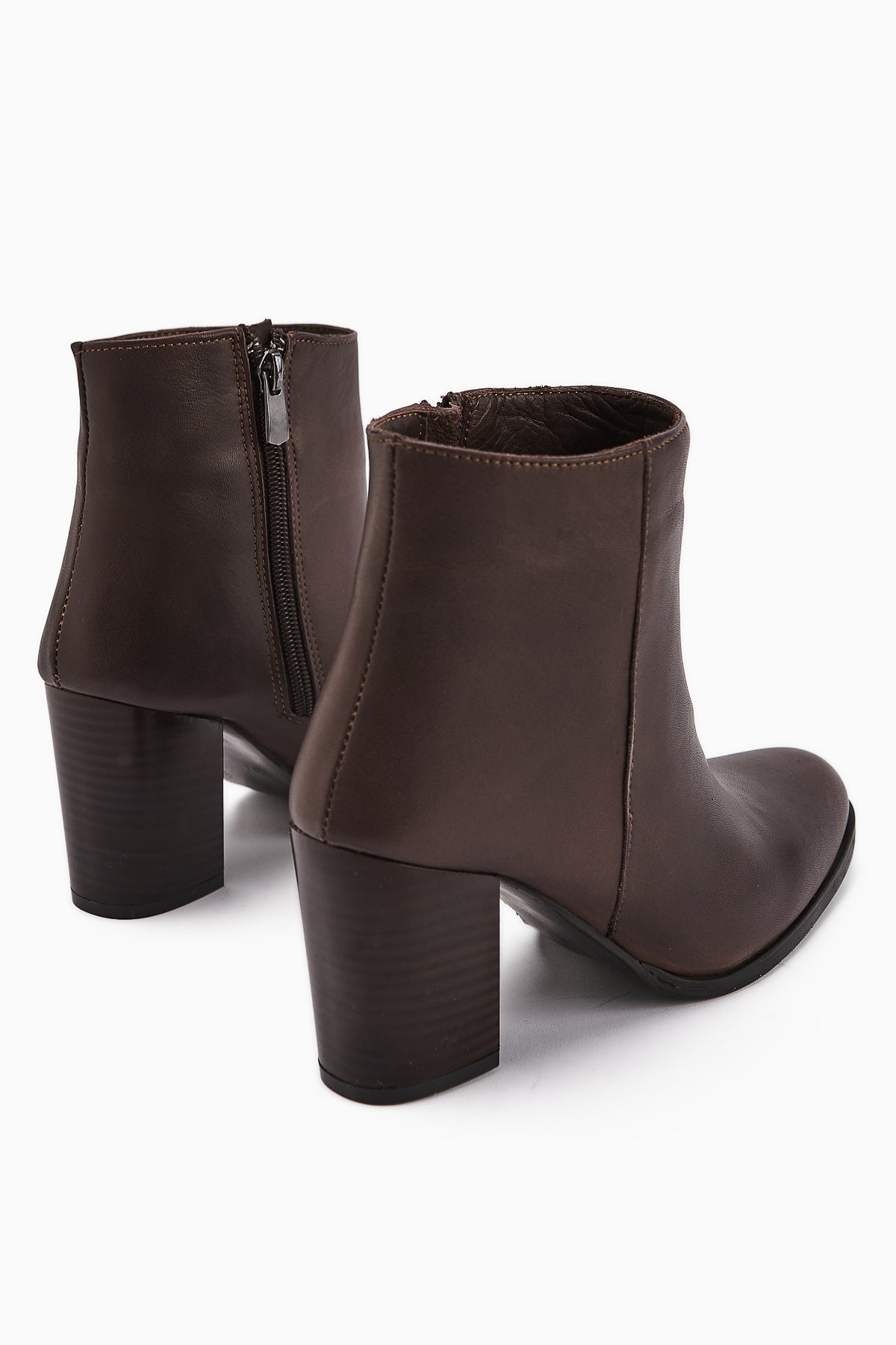 Teres Genuine Leather Brown Heeled Women's Boot