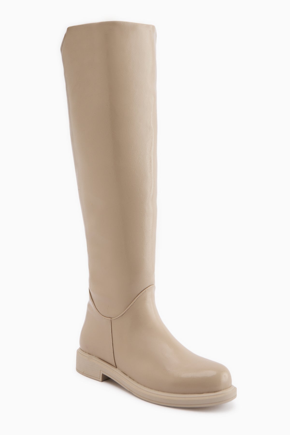 Henni Beige Wide Shaft Women's Boot