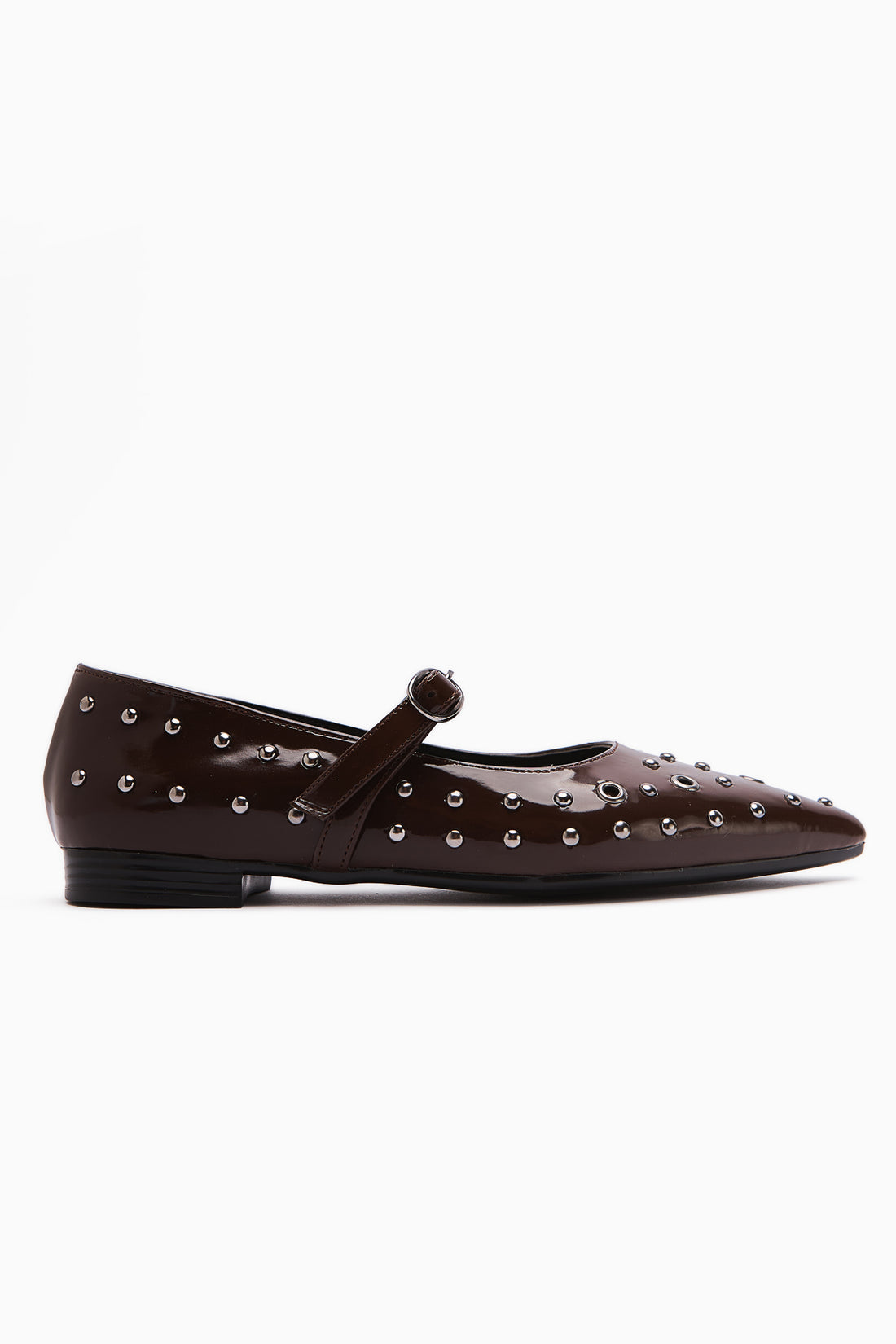 Ninna Claret Red Patent Leather Pointed Toe Women's Ballerina