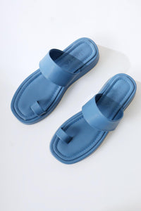 Deeman Blue Thick Soled Flip Flops