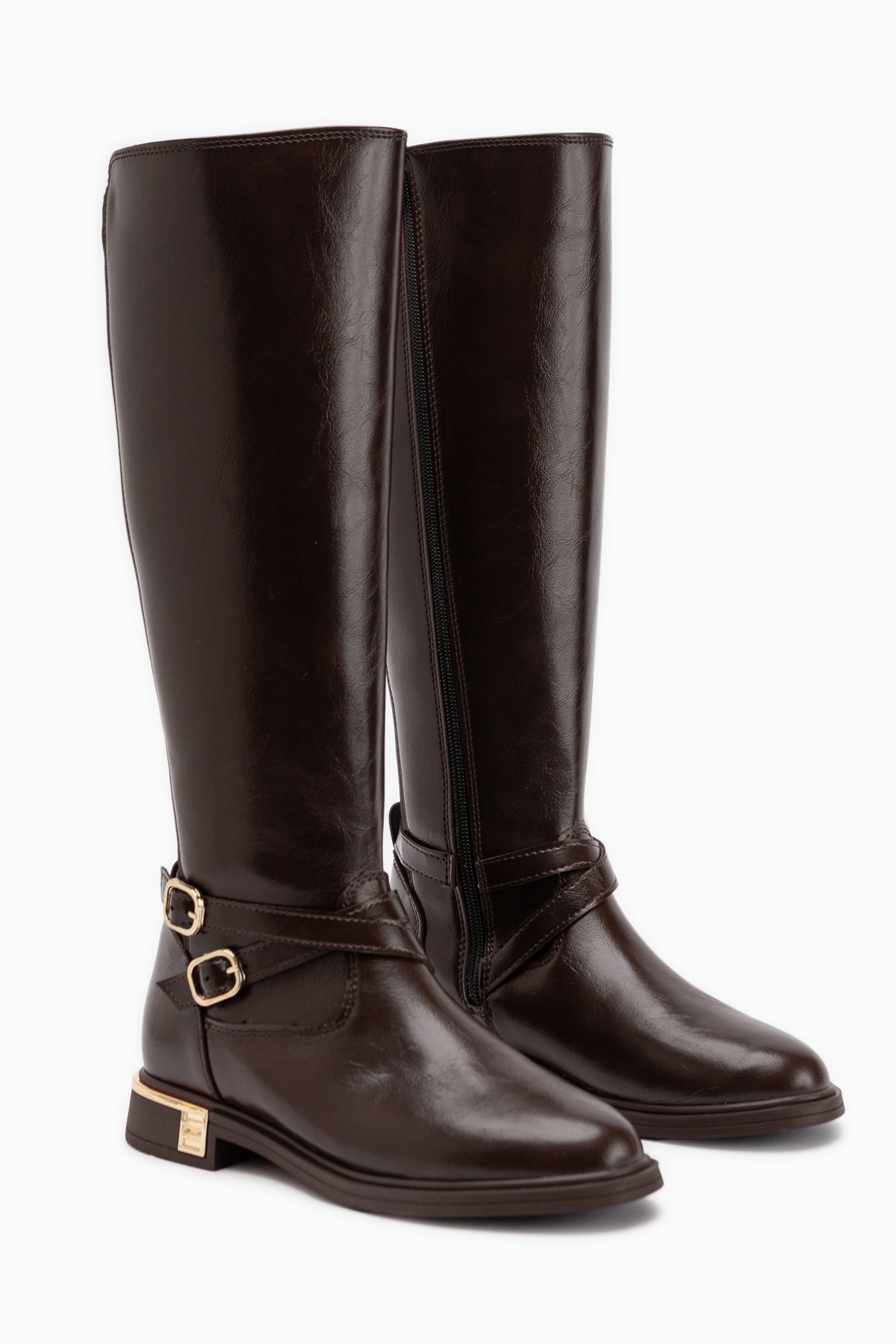 Janell Braun Gürtel Detail Damen Stiefel