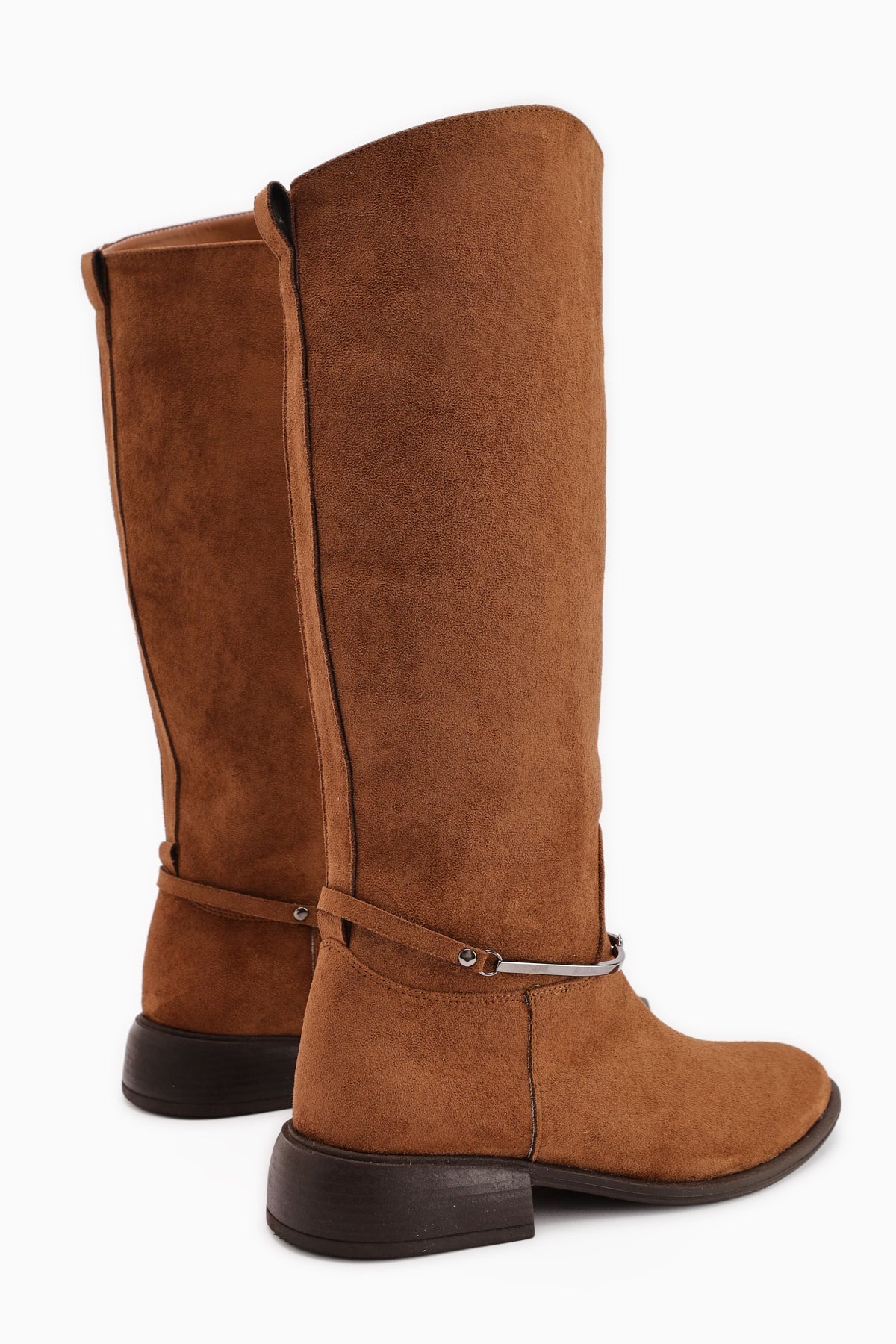 Zeina Taba Suede Buckled Women's Boots