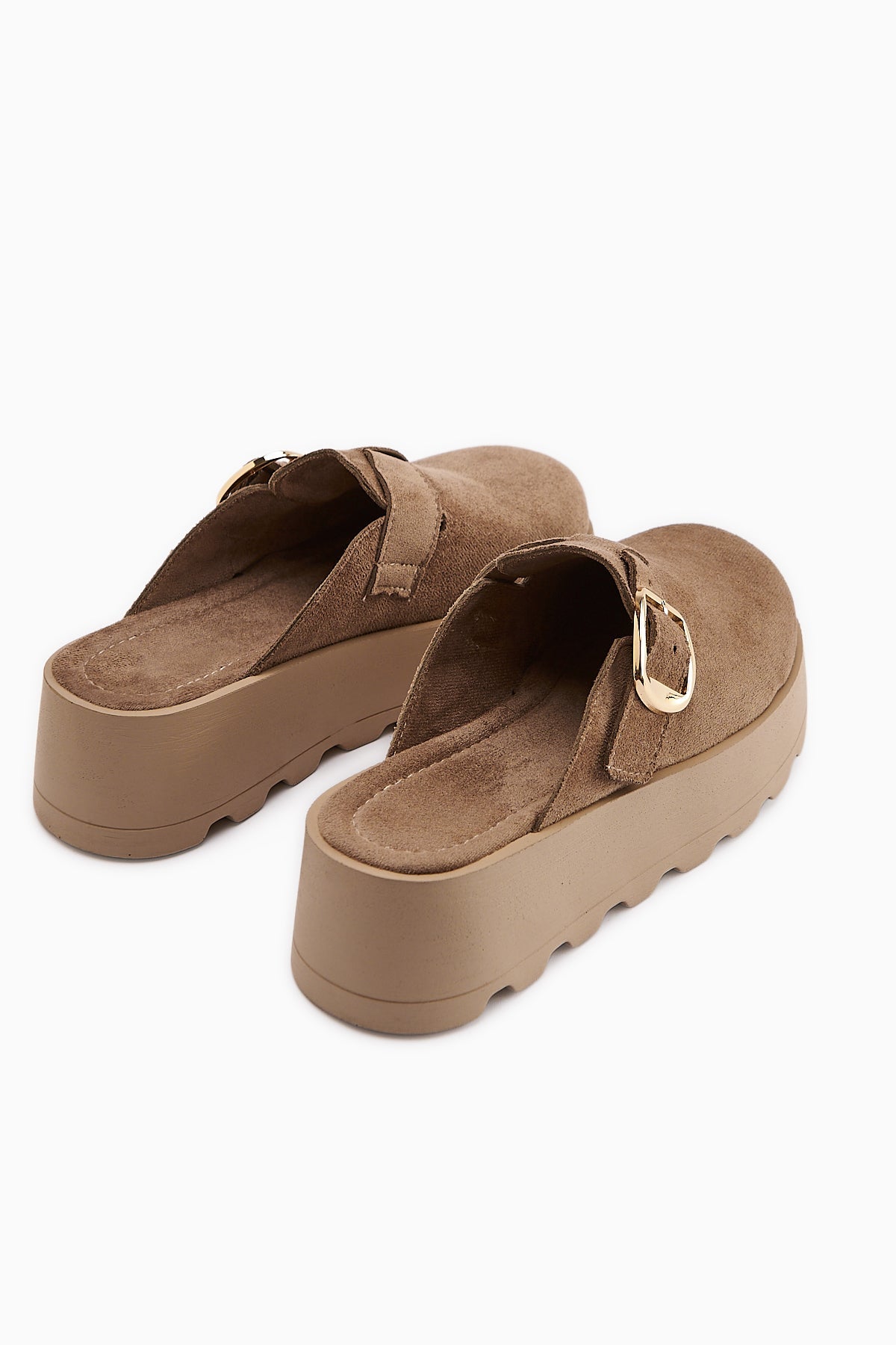 Clara Mink Suede Buckled Women's Slipper