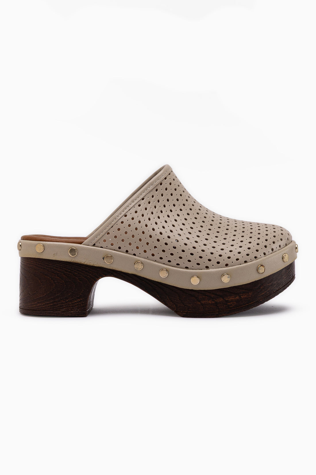 Dorita Beige Plattform Absatzschuhe Damen Pantoletten