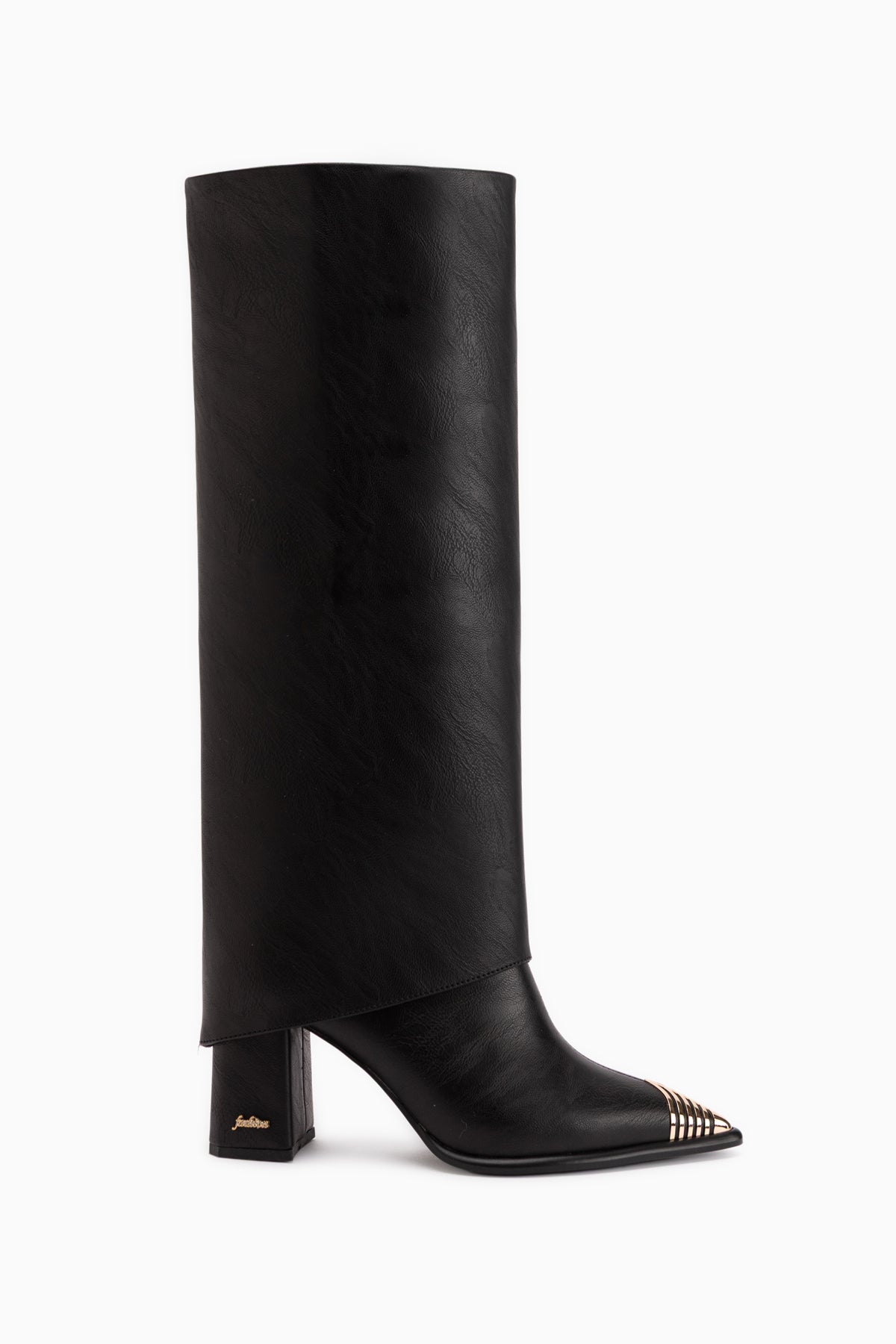 Lacy Schwarz Abnehmbarer Schaft 2-in-1 Damen Absatzstiefel & Knöchelstiefel