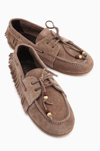 Rania – Taupe Echtleder Loafer (Damen)