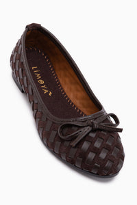 Amelia Brown Suede Bow Women’s Ballet Flats