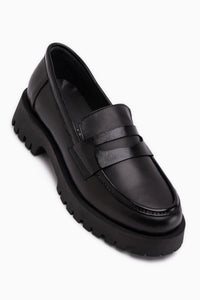Larissa Echtes Leder Dicke Sohle Chunky Damen Loafer