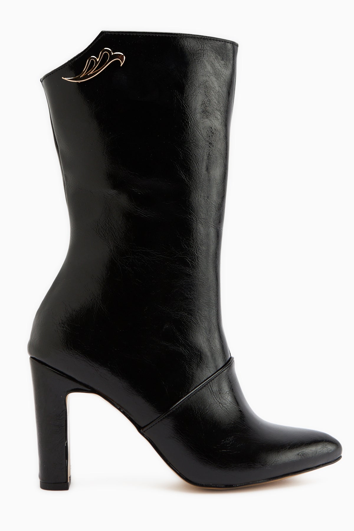 Aria – Schwarz kniehoher Stiefel mit Absatz (Damen)