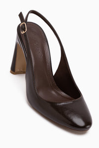 Dorte Braun Dicke Absatz Damen Schuhe